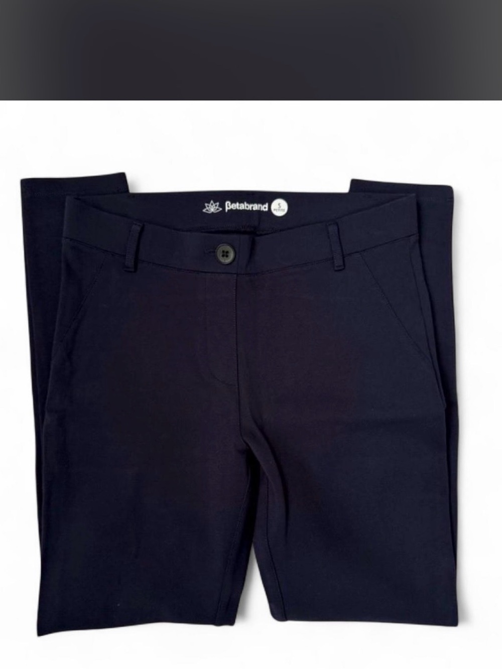 Betabrand Women's Straight-Leg Pants in Black